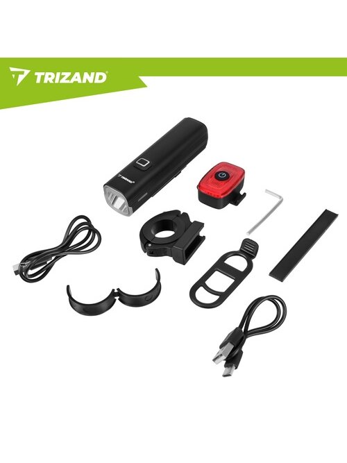 1000 lm LED dviračio žibintas + „Trizand“ galinis žibintas 11