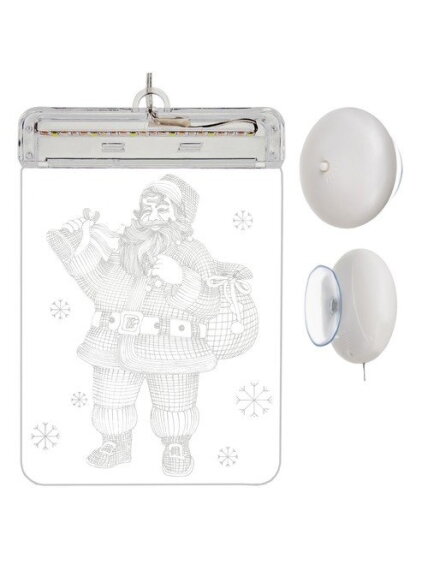 3D LED vitražas - Kalėdų Senelis