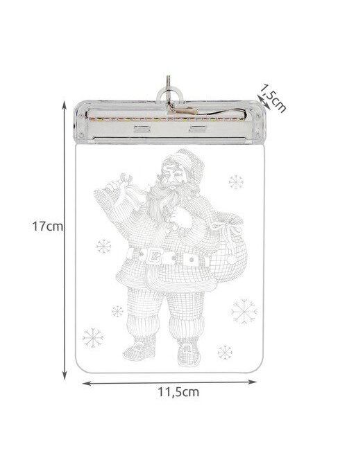 3D LED vitražas - Kalėdų Senelis 2 3D LED vitražas - Kalėdų Senelis 2