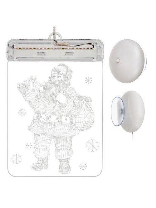 3D LED vitražas - Kalėdų Senelis 3D LED vitražas - Kalėdų Senelis