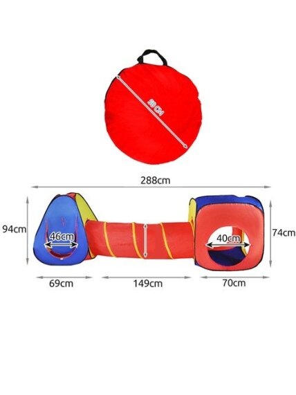 3in1 vaikiška palapinė Kruzzel 23871 2