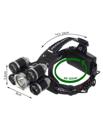 5 x T6 CREE LED priekinis žibintas 2 5 x T6 CREE LED priekinis žibintas 2