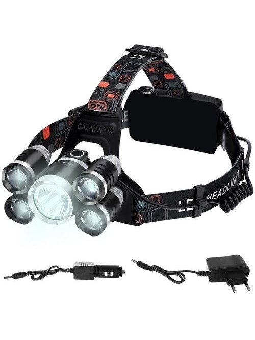 5 x T6 CREE LED priekinis žibintas 5 x T6 CREE LED priekinis žibintas