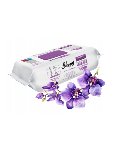 Drėgnos servetėlės Sleepy orchidėjų kvapo 100 vnt. Drėgnos servetėlės Sleepy orchidėjų kvapo 100 vnt.