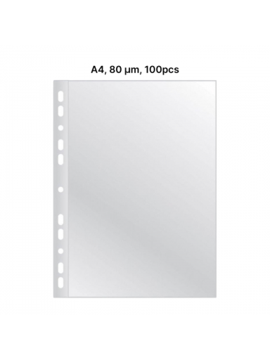 AD Class Įmautės dokumentams A4 skaidrios 80 mikr., pakuotėje 100 vnt. (A4CC80-100)