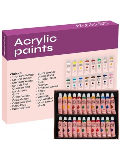 Akriliniai dažai 24 vnt - 12ml. Maaleo 20363 Akriliniai dažai 24 vnt - 12ml. Maaleo 20363