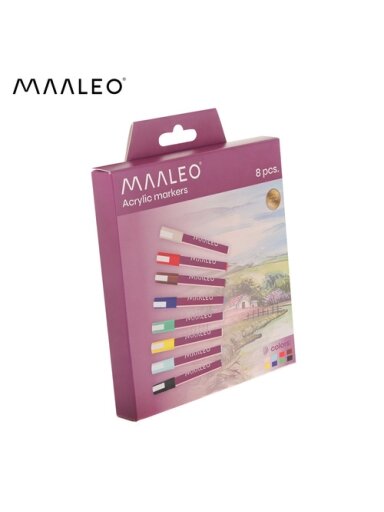 Akriliniai žymekliai - 8 vnt. rinkinys Maaleo 27052