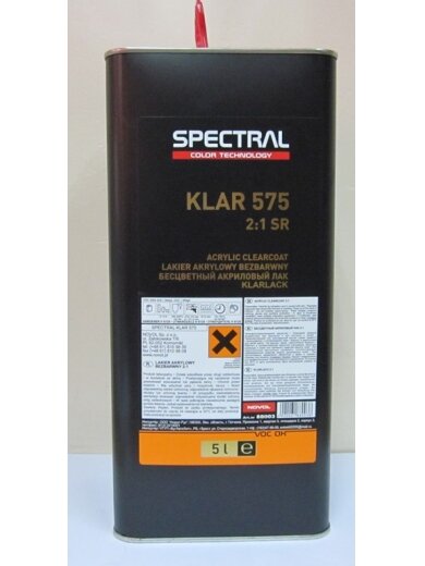 Akrilinis lakas KLAR 575 SR 2:1 5 l Akrilinis lakas KLAR 575 SR 2:1 5 l