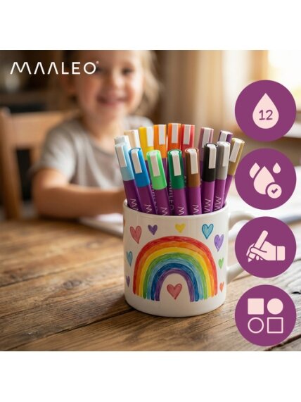 Akriliniai žymekliai - 16 vnt. rinkinys Maaleo 27051 3