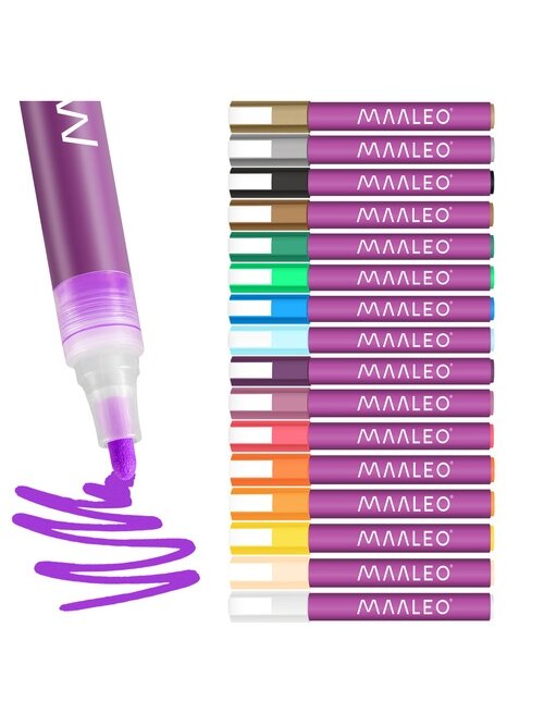 Akriliniai žymekliai - 16 vnt. rinkinys Maaleo 27051 15