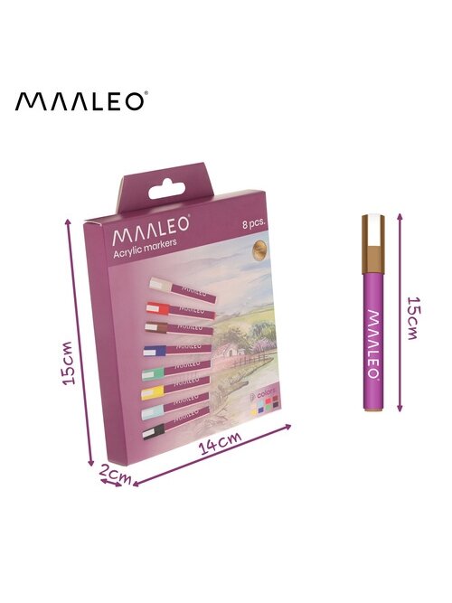 Akriliniai žymekliai - 8 vnt. rinkinys Maaleo 27052 2