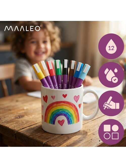 Akriliniai žymekliai - 8 vnt. rinkinys Maaleo 27052 4