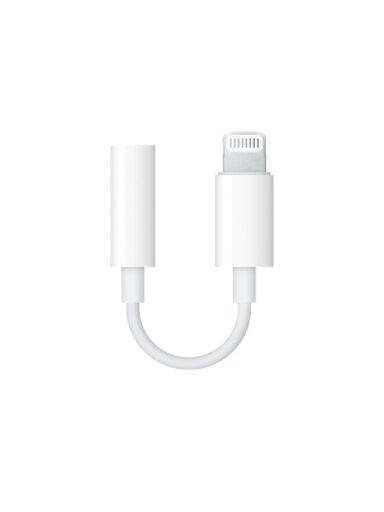 Apple Lightning to 3.5 mm Headphone Jack Adapteris, Balta