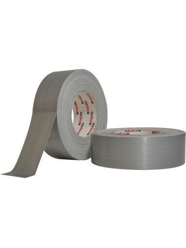 Apsauginė juosta 50mmx50m sidabrinė RADEX Apsauginė juosta 50mmx50m sidabrinė RADEX