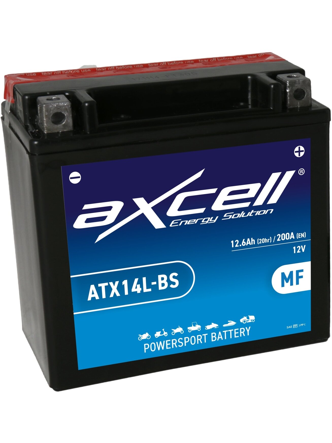 Axcell MF 12Ah 200A -/+ 12V akumuliatorius 150x87x145mm Axcell MF 12Ah 200A -/+ 12V akumuliatorius 150x87x145mm