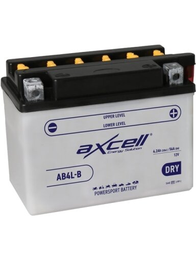 Axcell DRY 4Ah 56A -/+ 12V akumuliatorius 120x70x92mm