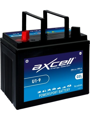 Axcell Garden GEL 28Ah 300A +/- 12V akumuliatorius 195x125x176mm