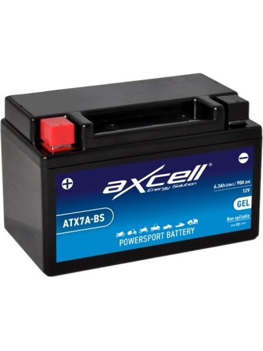 Axcell GEL 6Ah 90A +/- 12V akumuliatorius 150x87x93mm