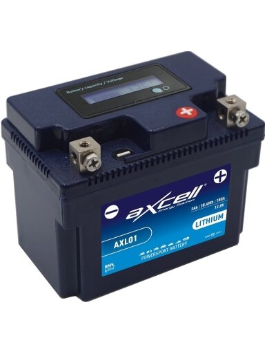 Axcell LITHIUM 3Ah 180A -/+ 12.8V akumuliatorius 114x70x86mm