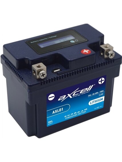 Axcell LITHIUM 3Ah 180A -/+ 12.8V akumuliatorius 114x70x86mm Axcell LITHIUM 3Ah 180A -/+ 12.8V akumuliatorius 114x70x86mm