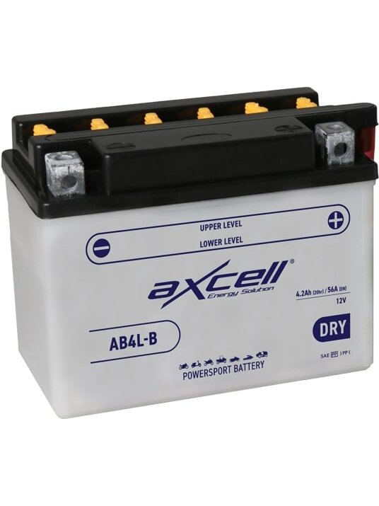 Axcell DRY 4Ah 56A -/+ 12V akumuliatorius 120x70x92mm