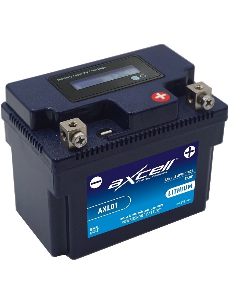 Axcell LITHIUM 3Ah 180A -/+ 12.8V akumuliatorius 114x70x86mm Axcell LITHIUM 3Ah 180A -/+ 12.8V akumuliatorius 114x70x86mm