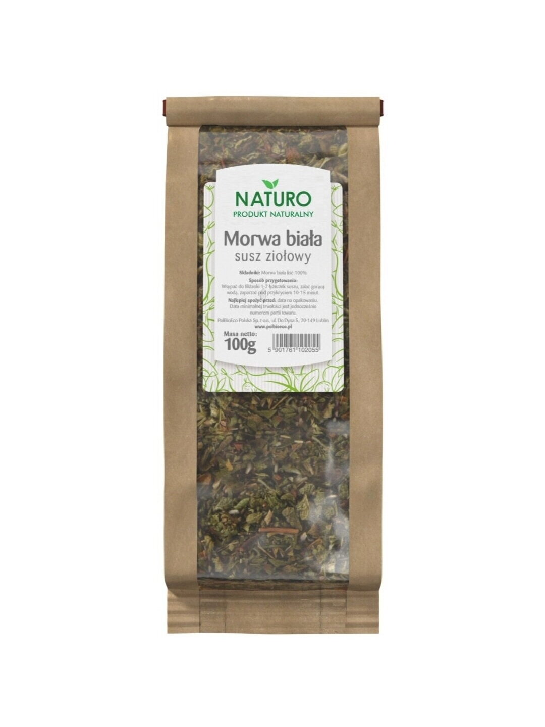 Baltojo šilkmedžio arbata Naturo, 70g