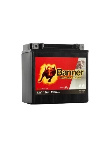 Banner 12Ah Bike Bull AGM 12V 190A akumuliatorius 150x87x147mm Banner 12Ah Bike Bull AGM 12V 190A akumuliatorius 150x87x147mm