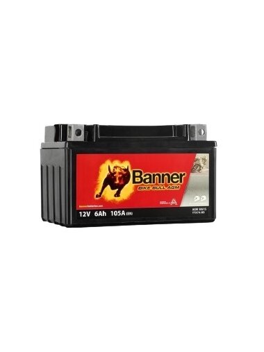 Banner 6Ah Bike Bull AGM 12V 105A akumuliatorius 150x87x95mm