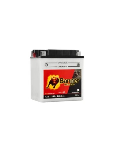 Banner 11Ah Bike Bull -+ 12V 140A akumuliatorius 135x90x145mm Banner 11Ah Bike Bull -+ 12V 140A akumuliatorius 135x90x145mm