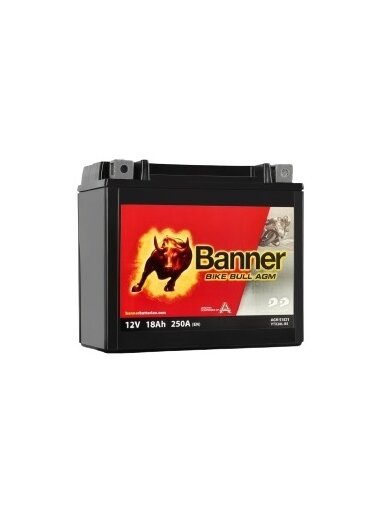 Banner 18Ah Bike Bull AGM 12V 250A akumuliatorius 175x87x155mm Banner 18Ah Bike Bull AGM 12V 250A akumuliatorius 175x87x155mm