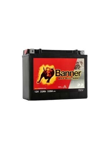 Banner 22Ah Bike Bull AGM 12V 320A akumuliatorius 205x87x162mm Banner 22Ah Bike Bull AGM 12V 320A akumuliatorius 205x87x162mm