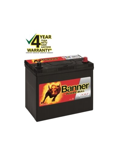 Banner 45 Ah 390A -+ 12V Power akumuliatorius 238x129x203/225mm Banner 45 Ah 390A -+ 12V Power akumuliatorius 238x129x203/225mm