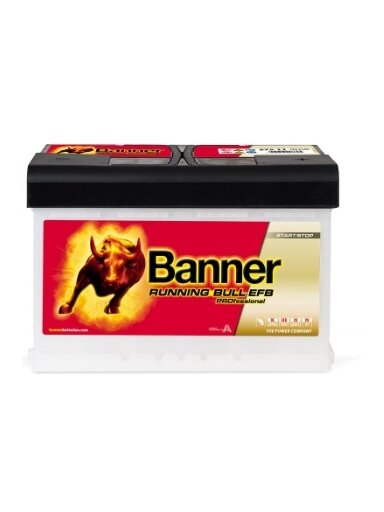 Banner 75Ah 700A 12V EFB PRO akumuliatorius 278x175x190mm