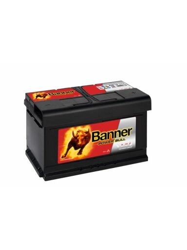 Banner 80Ah 700A 12V Power Bull akumuliatorius 315x175x175/175mm Banner 80Ah 700A 12V Power Bull akumuliatorius 315x175x175/175mm