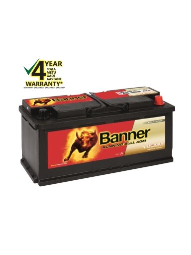 Banner AGM 105Ah 950A RUNNING BULL akumuliatorius 12V 394x175x190mm