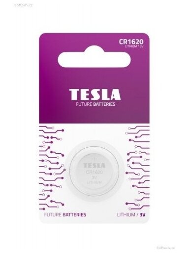 Baterija Tesla CR1620 Lithium 60 mAh (1 vnt)