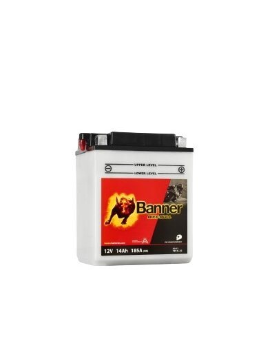 Banner 14Ah Bike Bull -+ 12V 185A akumuliatorius 134x89x166mm Banner 14Ah Bike Bull -+ 12V 185A akumuliatorius 134x89x166mm