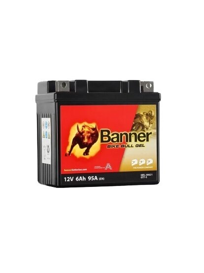 Banner 6Ah Bike Bull GEL 12V 95A akumuliatorius 114x71x106mm