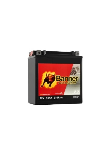 Banner 14Ah Bike Bull AGM 12V 210A akumuliatorius 150x87x161mm Banner 14Ah Bike Bull AGM 12V 210A akumuliatorius 150x87x161mm