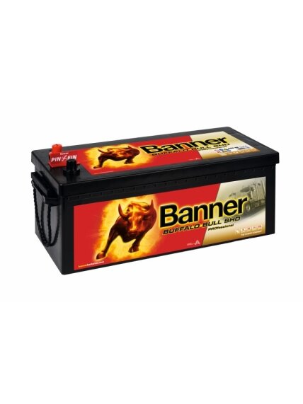 Banner 180Ah 1000A Buffalo Bull PRO akumuliatorius 12V 514x223x195/220 Banner 180Ah 1000A Buffalo Bull PRO akumuliatorius 12V 514x223x195/220
