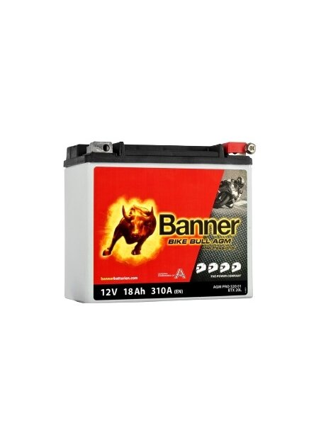 Banner 18Ah Bike Bull PRO 12V 310A akumuliatorius 175x88x155mm Banner 18Ah Bike Bull PRO 12V 310A akumuliatorius 175x88x155mm