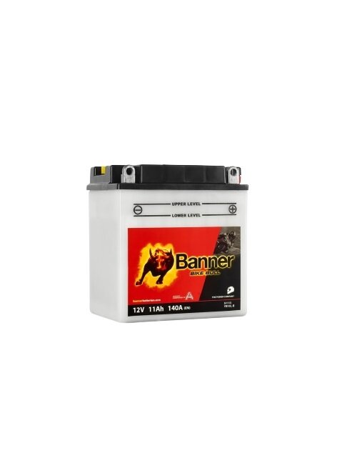 Banner 11Ah Bike Bull -+ 12V 140A akumuliatorius 135x90x145mm Banner 11Ah Bike Bull -+ 12V 140A akumuliatorius 135x90x145mm
