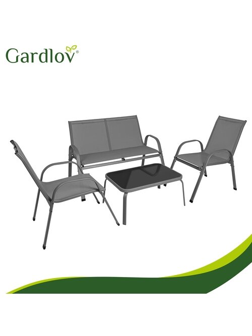 Balkono baldų komplektas - pilkas Gardlov 6