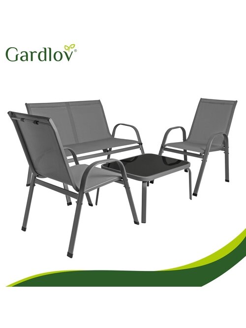Balkono baldų komplektas - pilkas Gardlov 7
