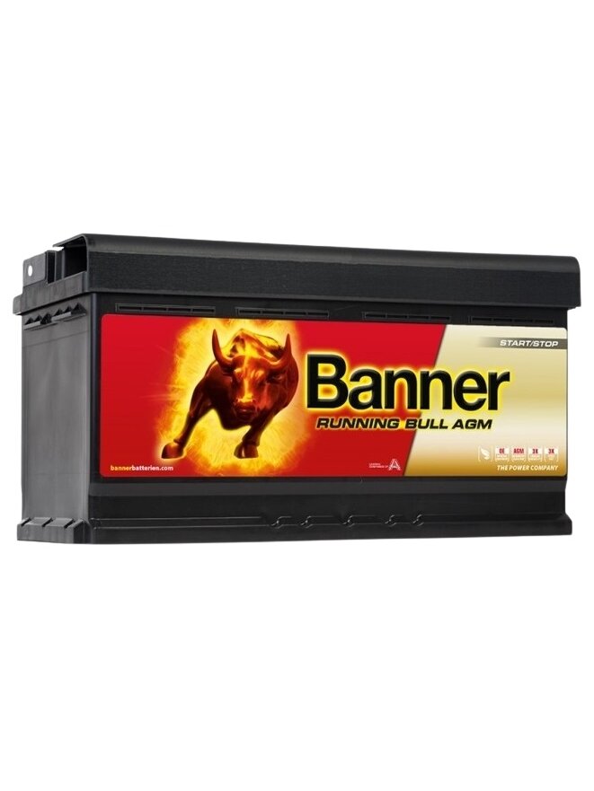 Banner 95Ah 850A 12V Running Bull AGM akumuliatorius 354x175x190mm Banner 95Ah 850A 12V Running Bull AGM akumuliatorius 354x175x190mm