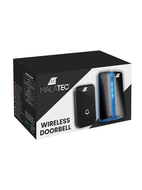 Belaidis durų skambutis juodas Malatec 23371 1