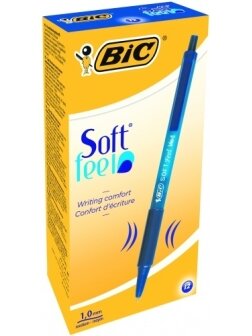 Bic Tušinukas Softfeel Clic 1.0 mm, mėlynas, pakuotėje 12 vnt. 914346 Bic Tušinukas Softfeel Clic 1.0 mm, mėlynas, pakuotėje 12 vnt. 914346