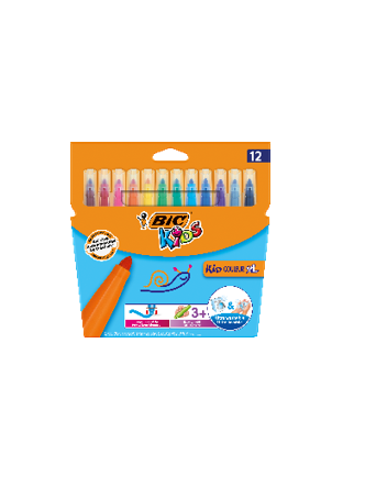 BIC Flomasteriai KID Couleur XL, 12 spalvų rinkinys