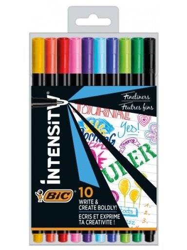 Bic Rašiklių rinkinys FineLiners Intensity Fine 0.4 mm, 10 spalvų rinkinys CEL1011727